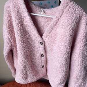 Size M fuzzy pink cardigan